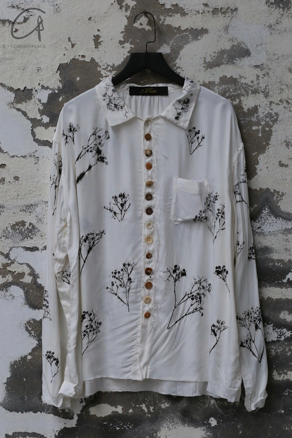 ARCHIVIO J.M.Ribot 24 Autumn/Winter Natural Dyed Worker Shirt Italy AJM-W27/MI/ND-0 White